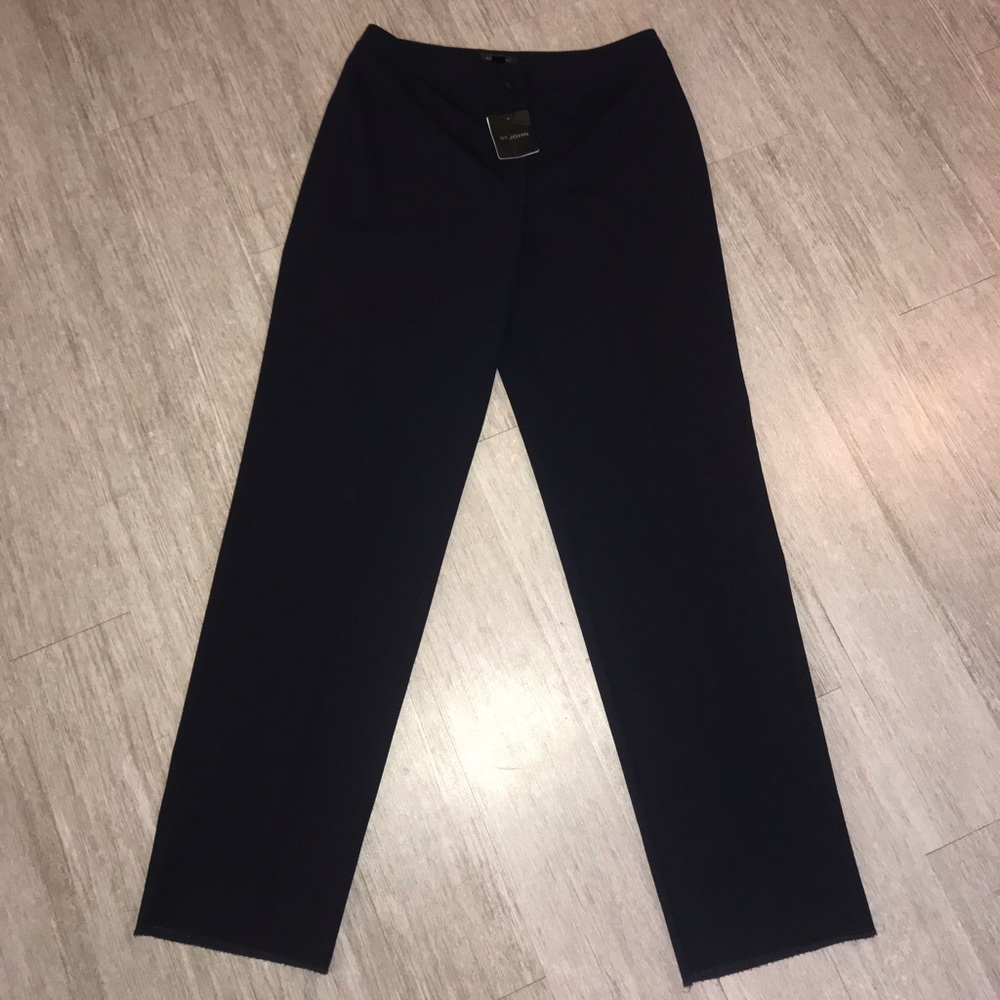 Authentic St. John Navy Blue Palazzo Pants
